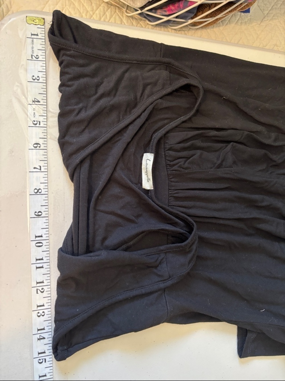 Minimalist Travel Maxi Dress Size Medium Loveappella Black Jersey Timeless Basic - Picture 9 of 9